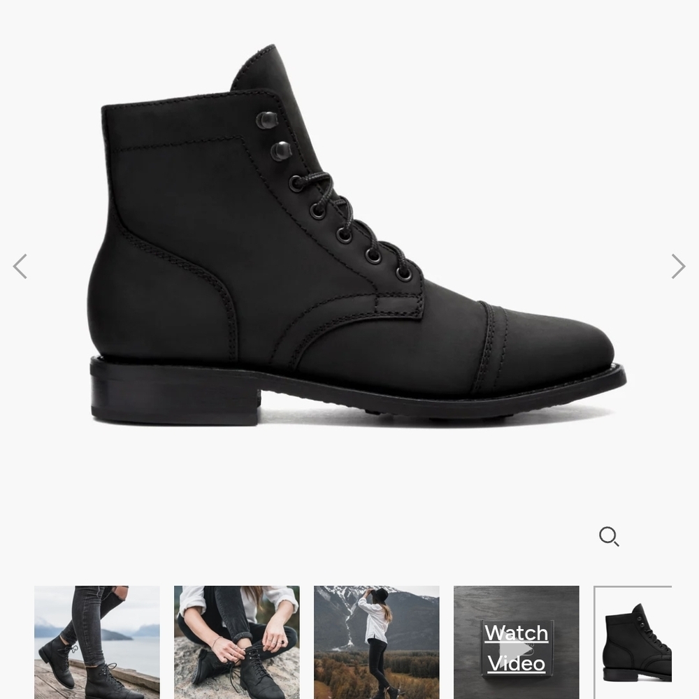 Thursday Boot Company Women's Black Lace-Up Ankle Boot